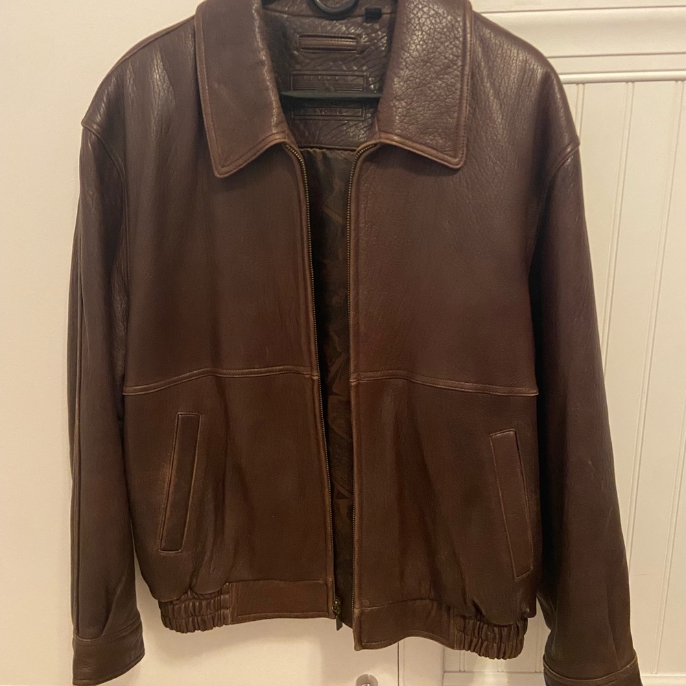Roundtree & Yorke Men's Leather Jacket Lamb's Skin